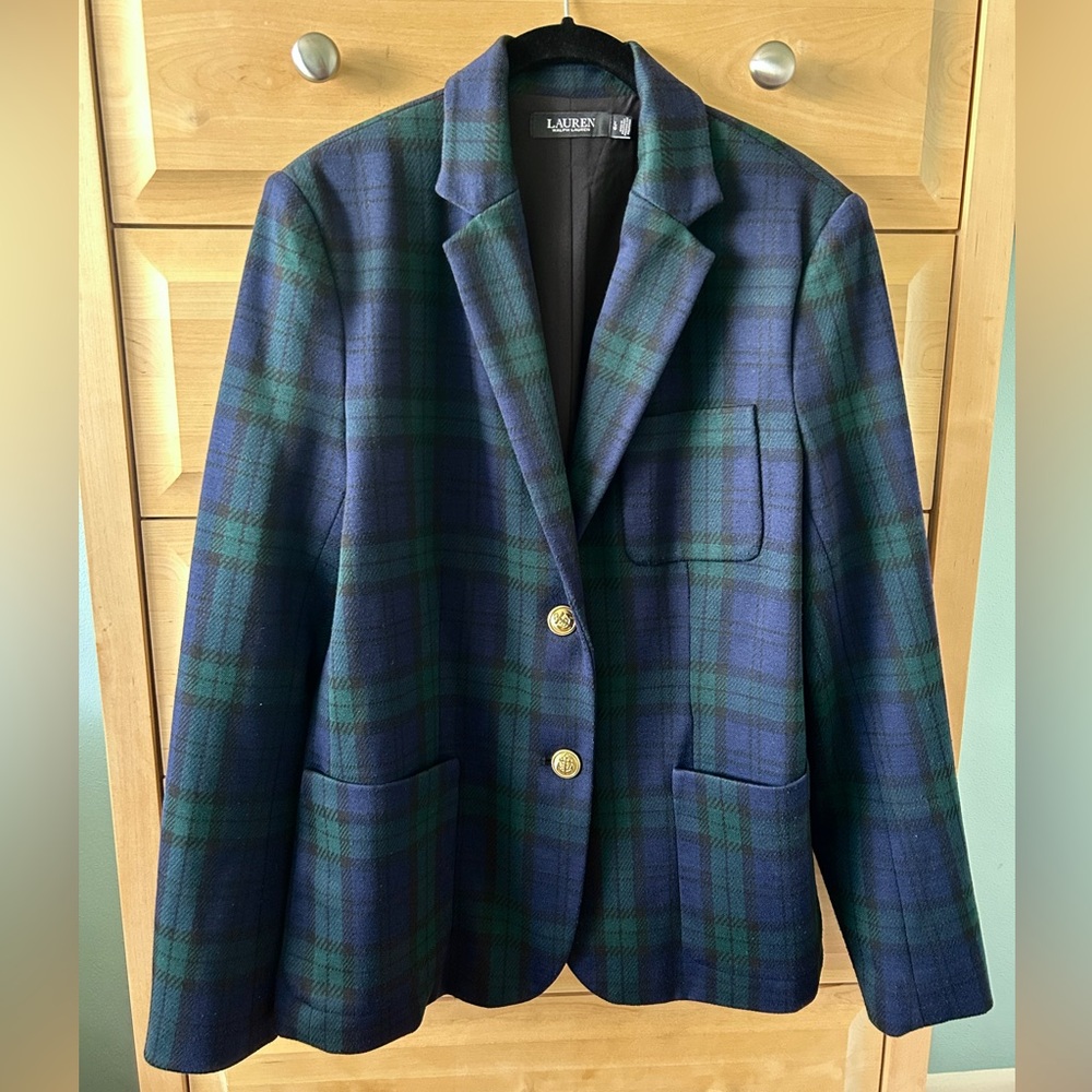 Lauren by Ralph Lauren Black Watch Plaid Blazer